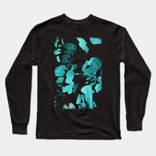 Petrol - abstract- art Long Sleeve T-Shirt